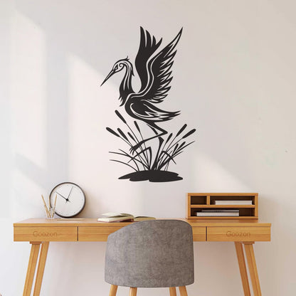 Wall Decals Paster Paper Egret Bird Zoo Animal Personalized Customization