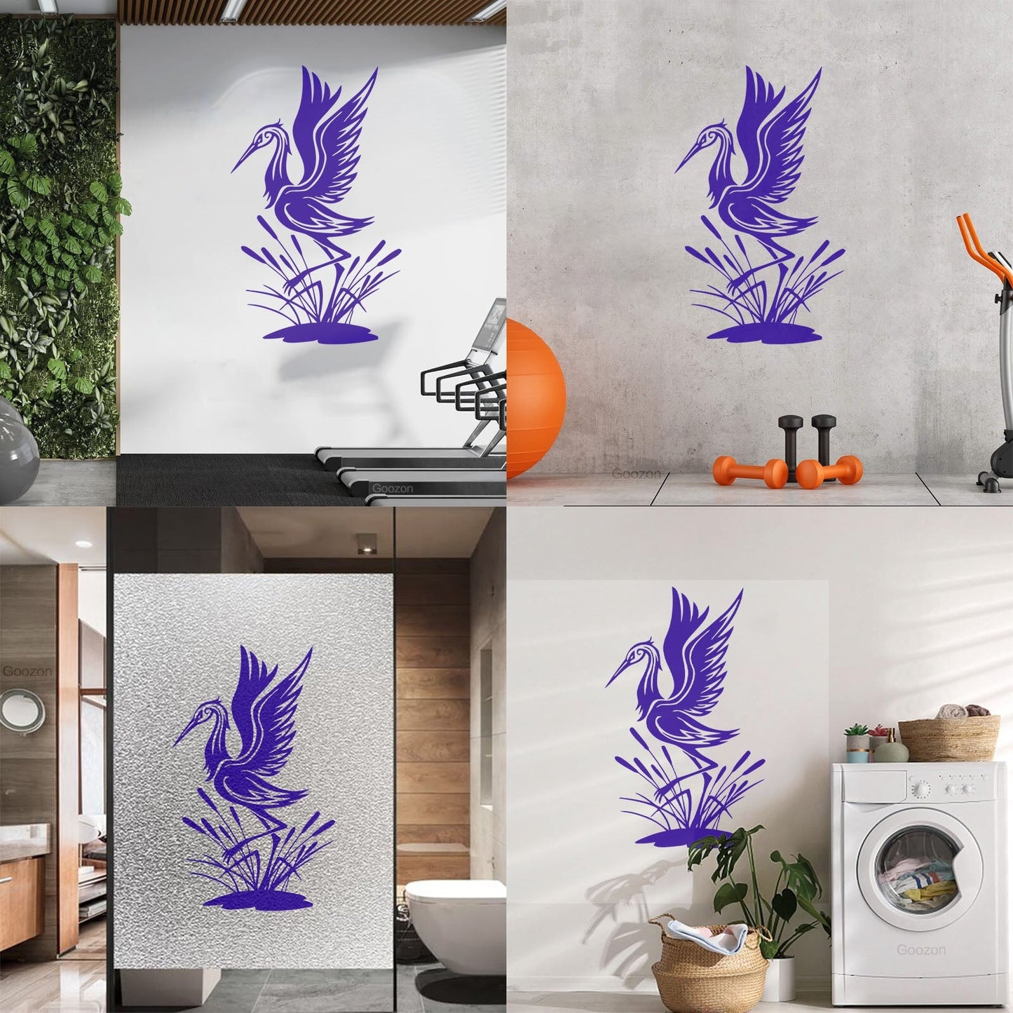 Wall Decals Paster Paper Egret Bird Zoo Animal Personalized Customization