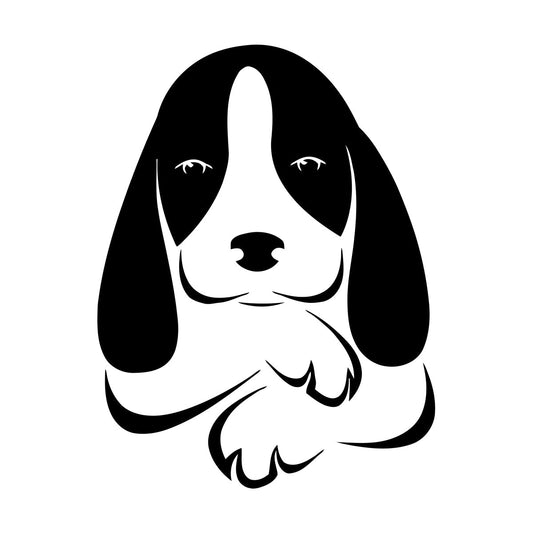 Fine Carving Stickers Puppy Dog Pet Animal Children Nursery Tattoo Culture