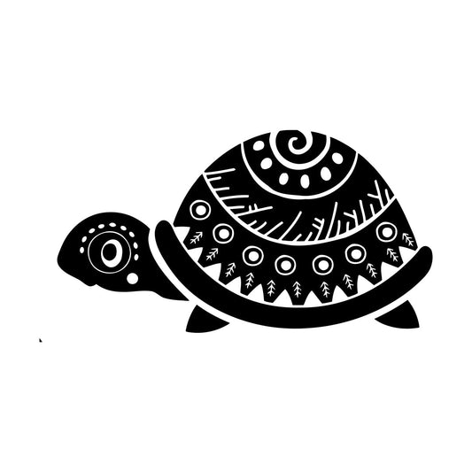 Lettering Decals Vintage Animals Symbols Turtle With Ornament Equipped With Transfer Film Kit