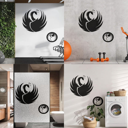 Fine Carving Decals Animal World Swan Bird Feathers Neck Store Decoration