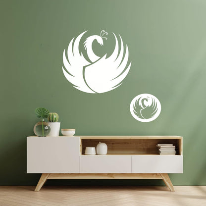 Fine Carving Decals Animal World Swan Bird Feathers Neck Store Decoration