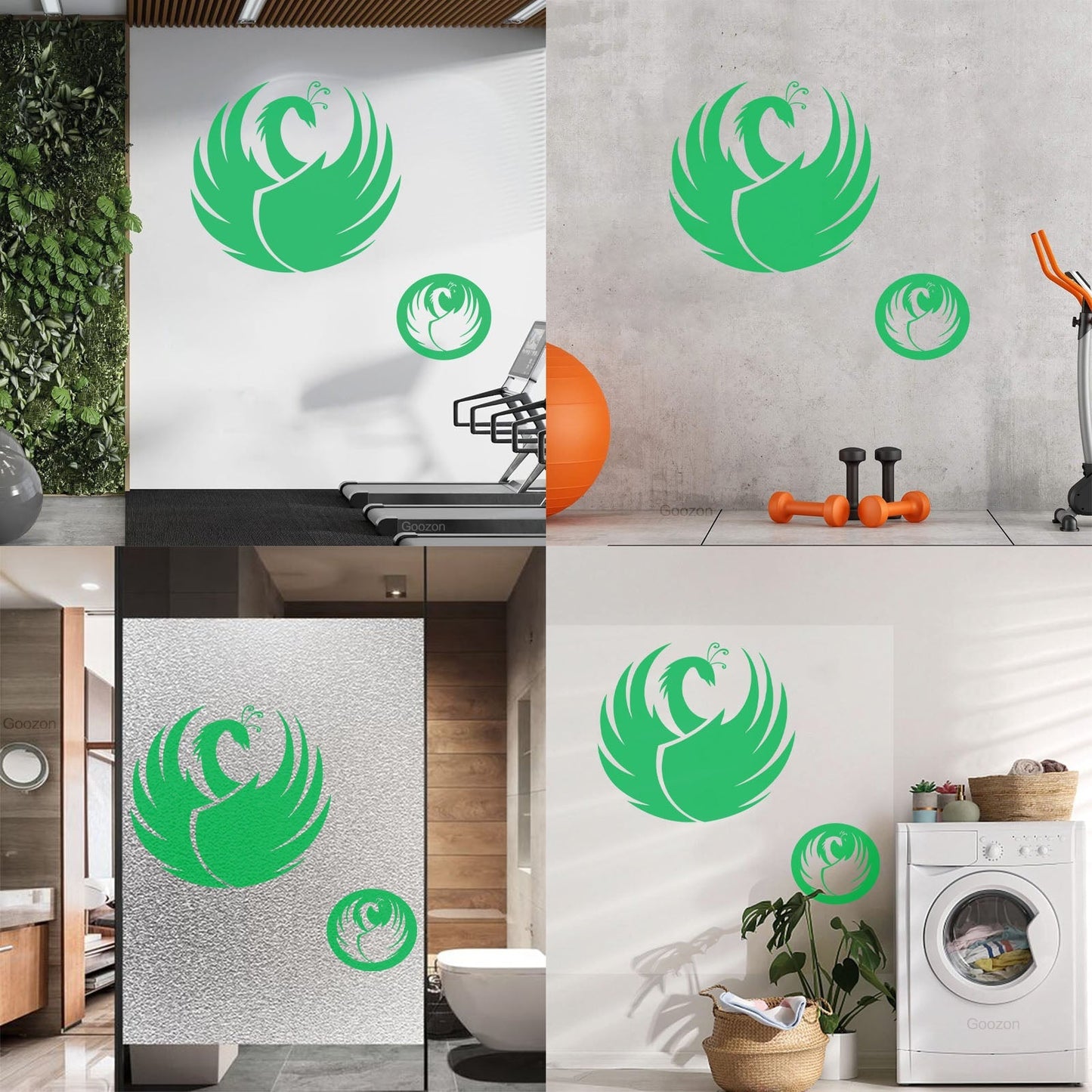 Fine Carving Decals Animal World Swan Bird Feathers Neck Store Decoration