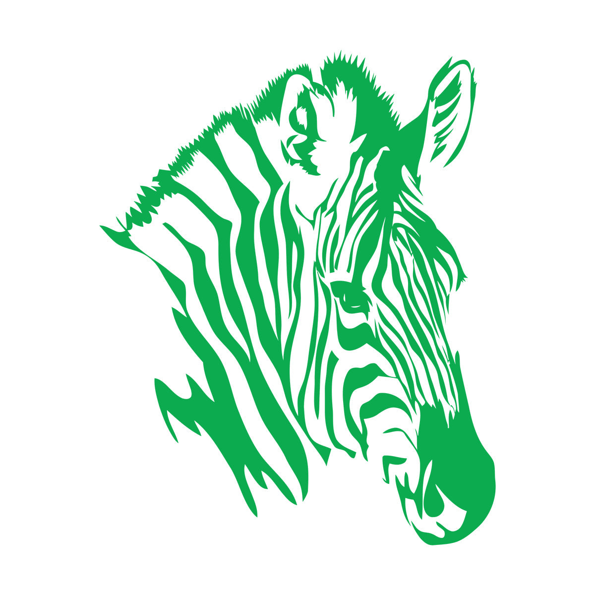 Lettering Decals Zebra Head African Animals Zoo Self Adhesive