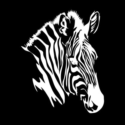 Lettering Decals Zebra Head African Animals Zoo Self Adhesive