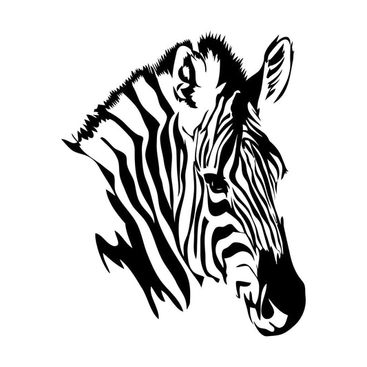 Lettering Decals Zebra Head African Animals Zoo Self Adhesive