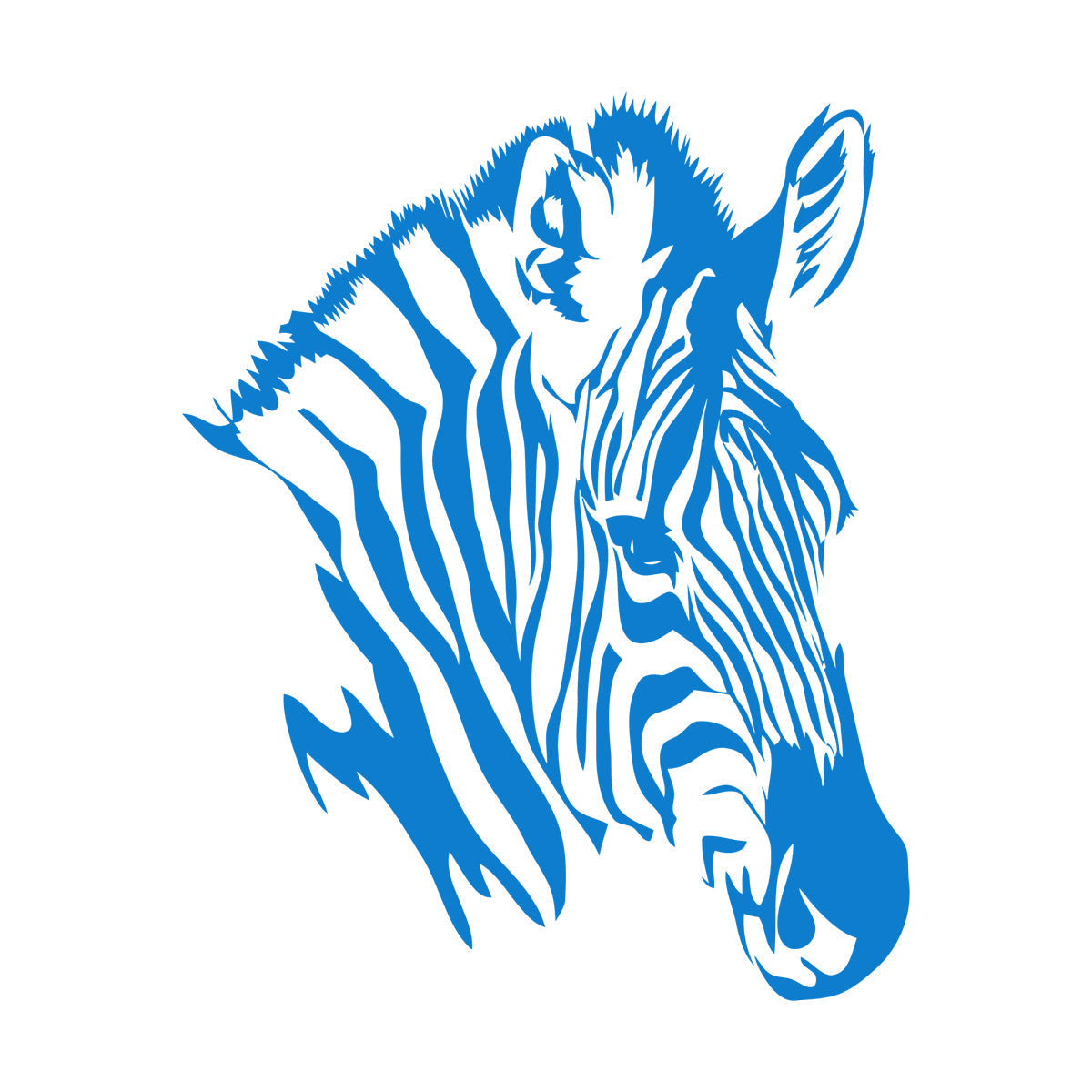 Lettering Decals Zebra Head African Animals Zoo Self Adhesive