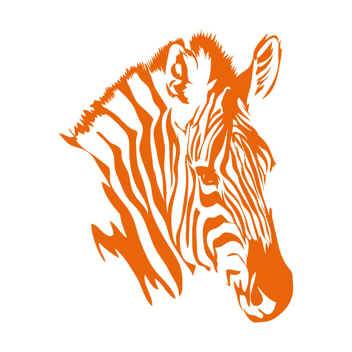 Lettering Decals Zebra Head African Animals Zoo Self Adhesive