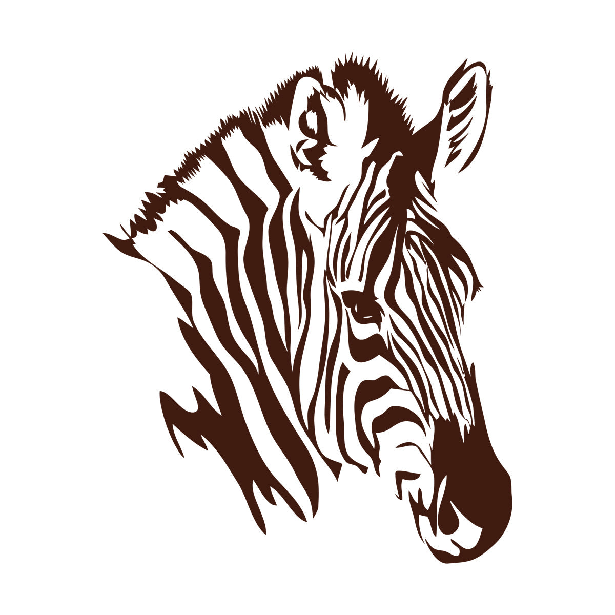 Lettering Decals Zebra Head African Animals Zoo Self Adhesive