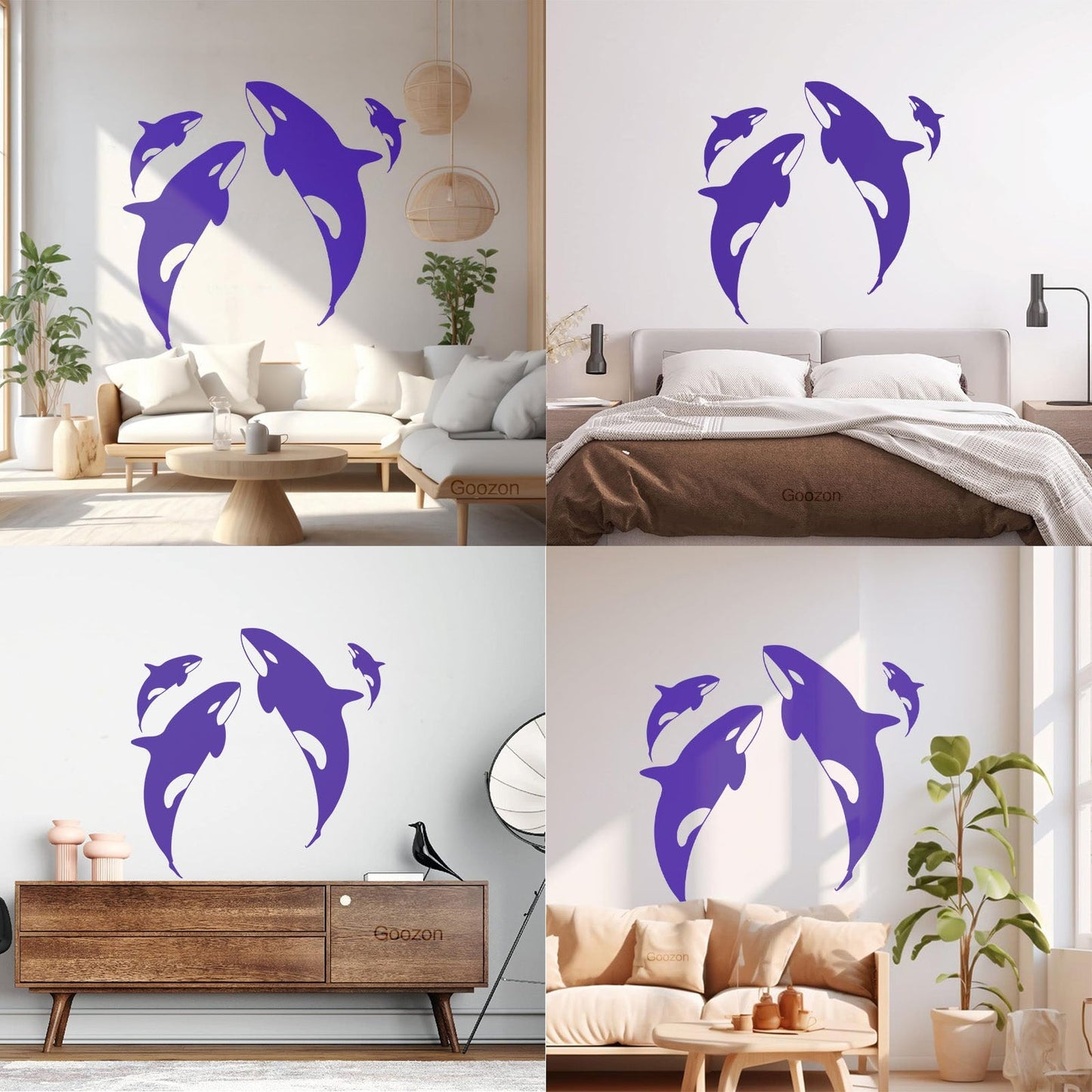 Wall Decals Pvc Whale Ocean Marine Animals Sea Do Not Damage The Wall Surface