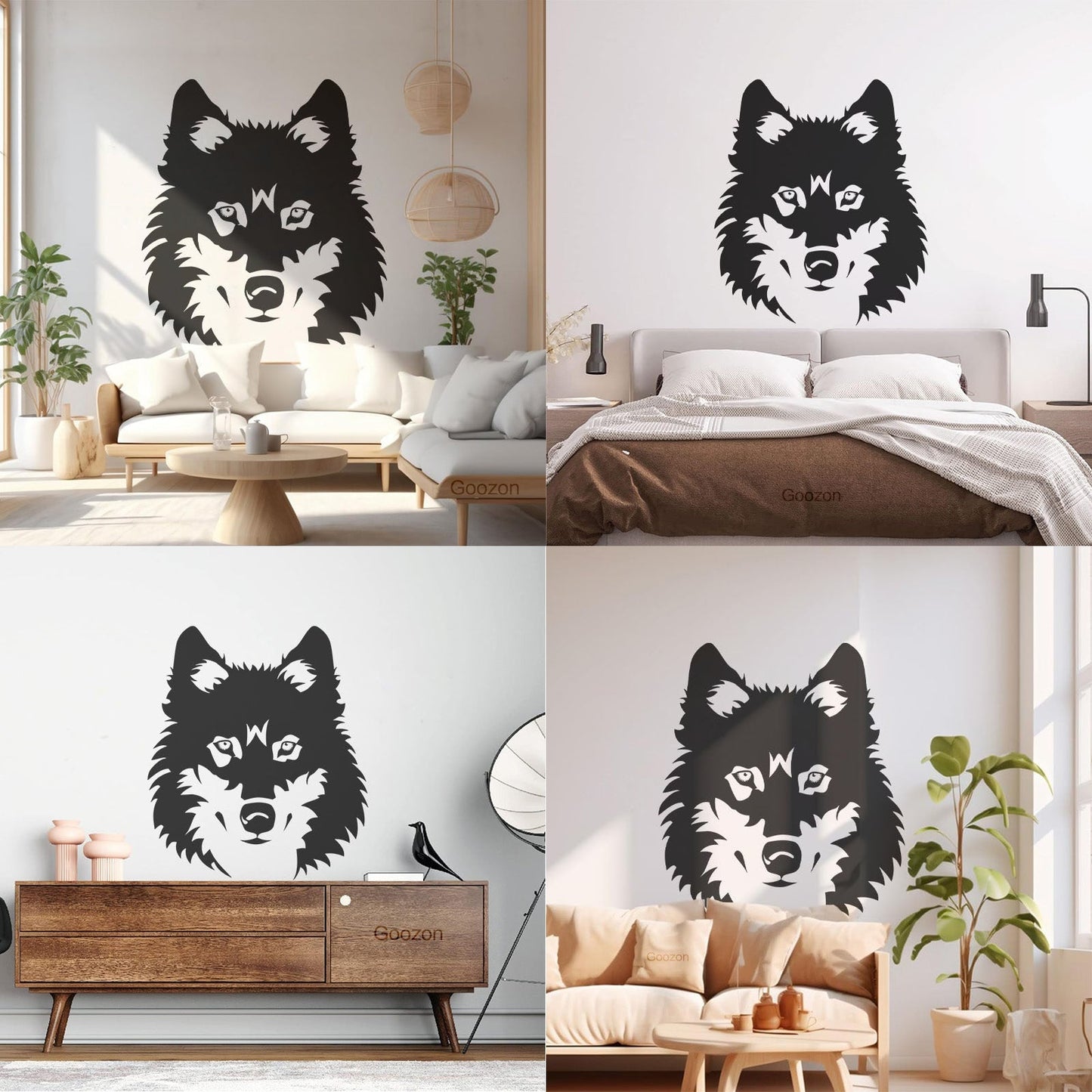 Lettering Stickers Wolf Beautiful Animal Zoo Tribal Multi Color Selection