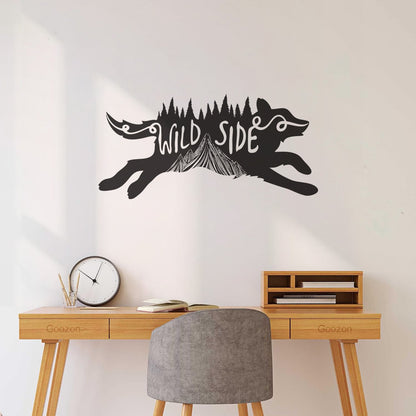 Cool Animal Wolf Wild Side Of Life Home Vinyl Wall Stickers Easy Installation
