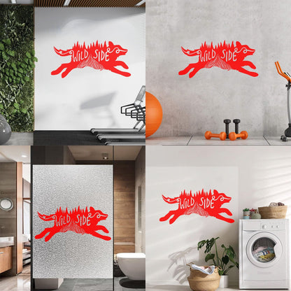 Cool Animal Wolf Wild Side Of Life Home Vinyl Wall Stickers Easy Installation