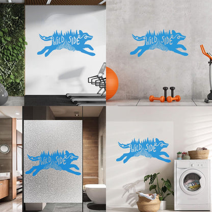 Cool Animal Wolf Wild Side Of Life Home Vinyl Wall Stickers Easy Installation