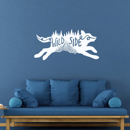Cool Animal Wolf Wild Side Of Life Home Vinyl Wall Stickers Easy Installation