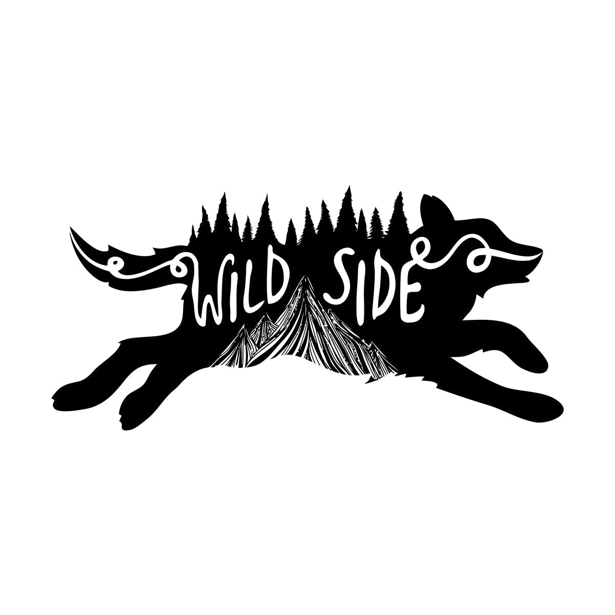 Cool Animal Wolf Wild Side Of Life Home Vinyl Wall Stickers Easy Installation
