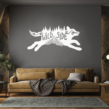Cool Animal Wolf Wild Side Of Life Home Vinyl Wall Stickers Easy Installation
