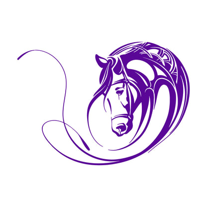 Fine Carving Stickers Abstract Animal Pet Horse Head Stable Art Decoration