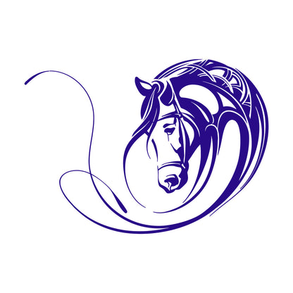 Fine Carving Stickers Abstract Animal Pet Horse Head Stable Art Decoration