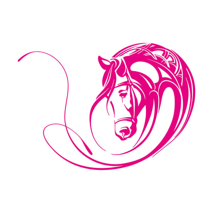 Fine Carving Stickers Abstract Animal Pet Horse Head Stable Art Decoration