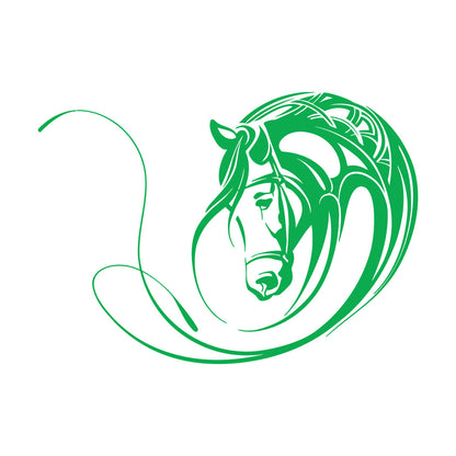 Fine Carving Stickers Abstract Animal Pet Horse Head Stable Art Decoration