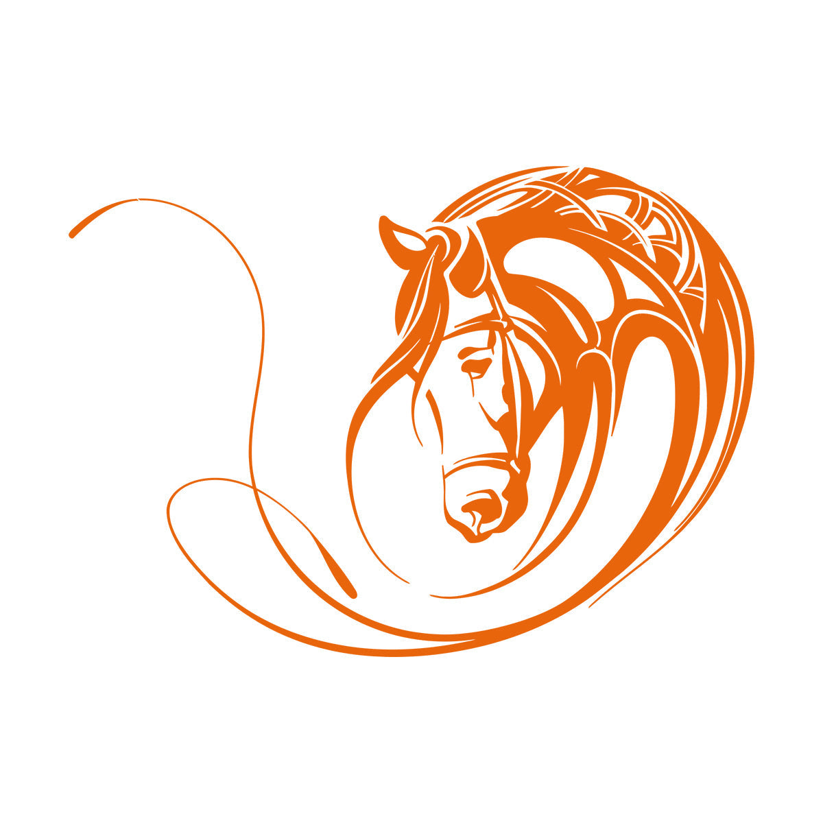 Fine Carving Stickers Abstract Animal Pet Horse Head Stable Art Decoration