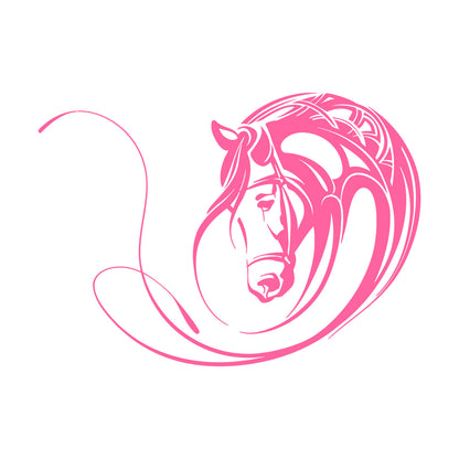 Fine Carving Stickers Abstract Animal Pet Horse Head Stable Art Decoration