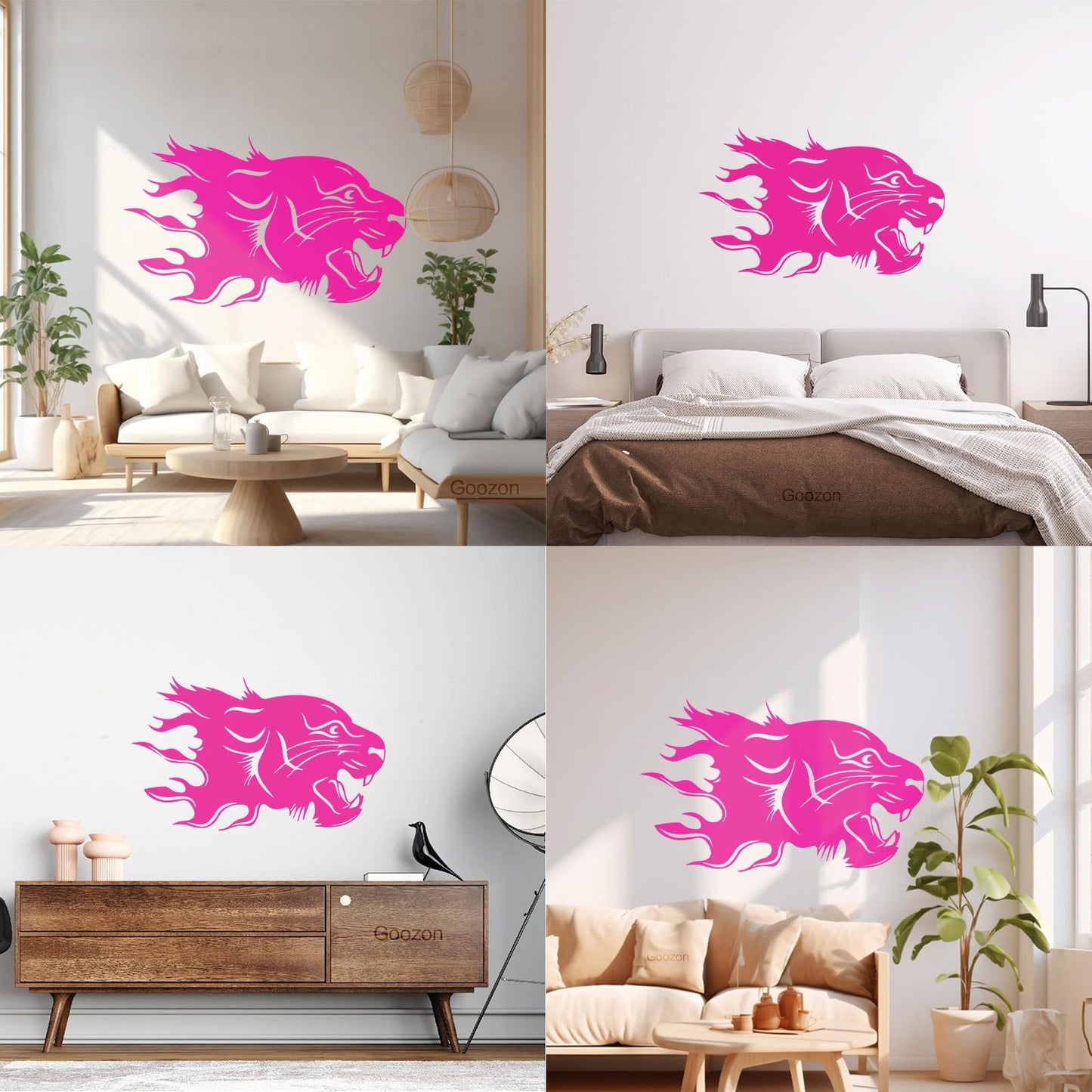 Wall Stickers Abstract Animal Predator Leopard Big Cat Head Wall Beautification