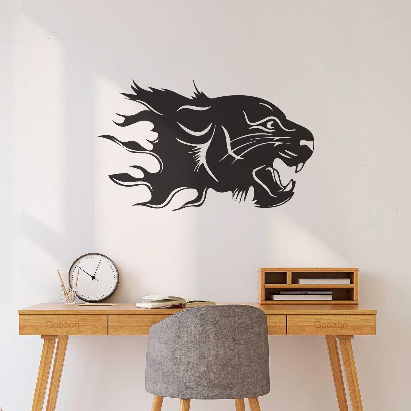 Wall Stickers Abstract Animal Predator Leopard Big Cat Head Wall Beautification