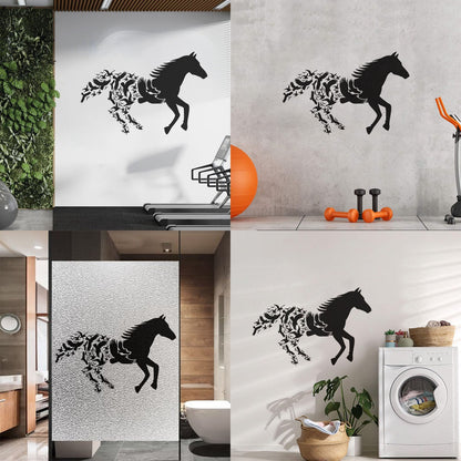 Fine Carving Decals Abstract Animals Galloping Horse Racing Birds Car Body Decoration