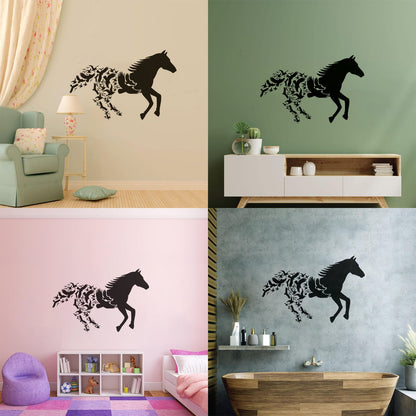 Fine Carving Decals Abstract Animals Galloping Horse Racing Birds Car Body Decoration