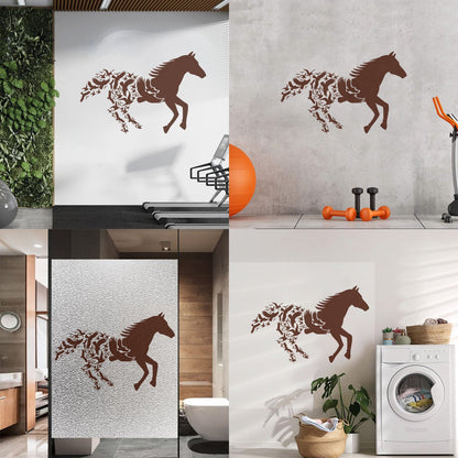 Fine Carving Decals Abstract Animals Galloping Horse Racing Birds Car Body Decoration