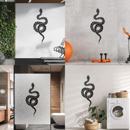 Abstract Animal Snake Ethnic Style Engraving Stickers Glass Stickers