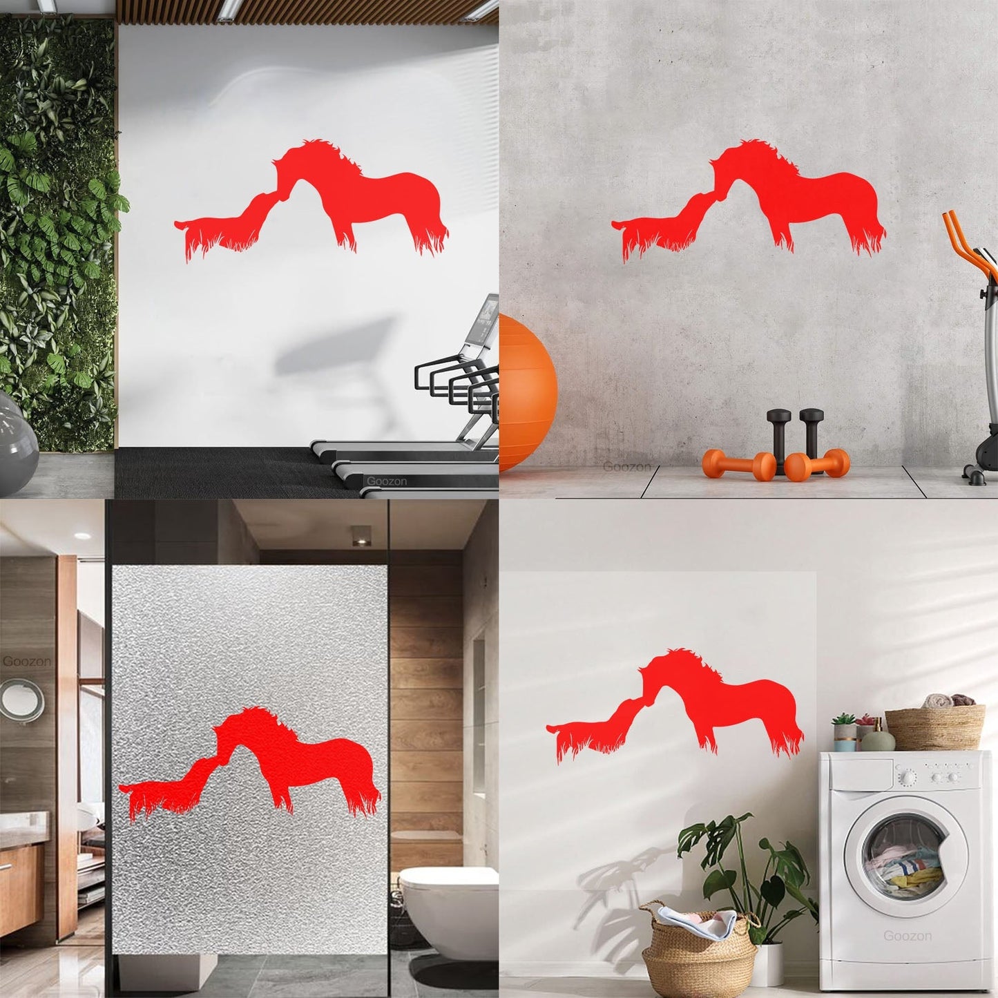 Lettering Decals Abstract Animals Pet Horse Dog Veterinary Clinic Store Decoration