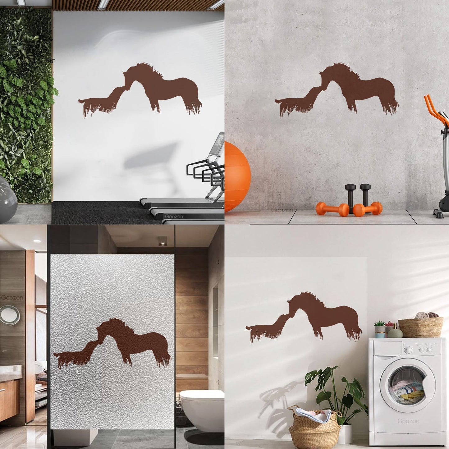Lettering Decals Abstract Animals Pet Horse Dog Veterinary Clinic Store Decoration