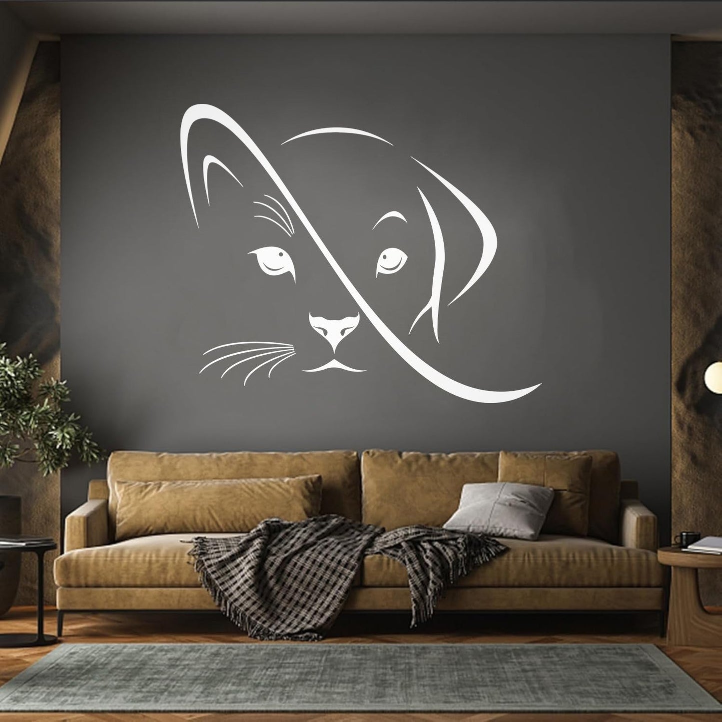 Wall Decals Pvc Abstract Animals Pets Cat Dog Veterinary Clinic Tattoo Culture