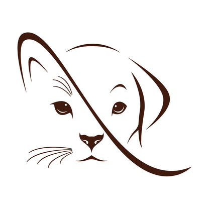 Wall Decals Pvc Abstract Animals Pets Cat Dog Veterinary Clinic Tattoo Culture