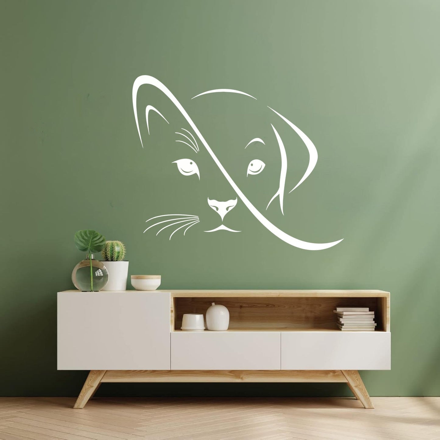Wall Decals Pvc Abstract Animals Pets Cat Dog Veterinary Clinic Tattoo Culture