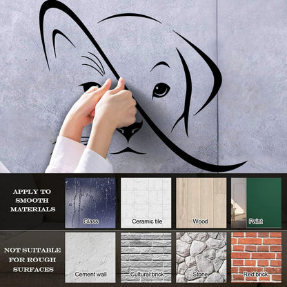 Wall Decals Pvc Abstract Animals Pets Cat Dog Veterinary Clinic Tattoo Culture