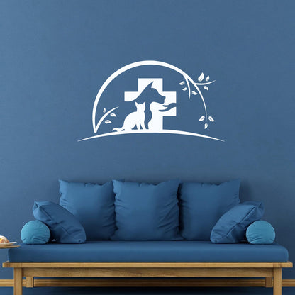 Lettering Stickers Animals Vet Pets Shop Veterinary Medicine Clinic Removable Without Leaving Glue