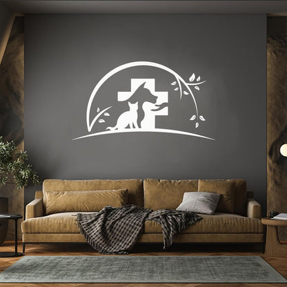 Lettering Stickers Animals Vet Pets Shop Veterinary Medicine Clinic Removable Without Leaving Glue