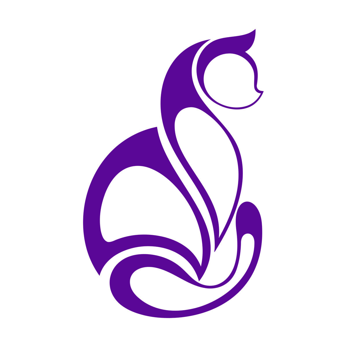 Abstract Cat Pet Animal Ation Wall Decals Multi Color Selection