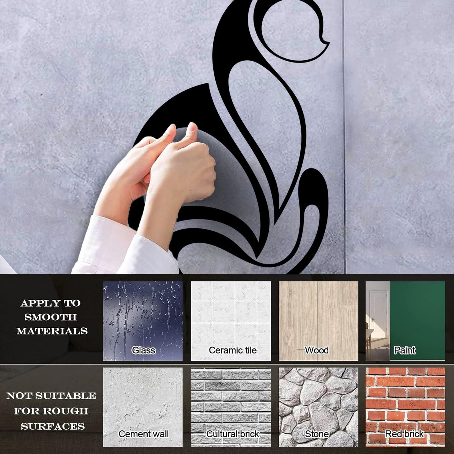 Abstract Cat Pet Animal Ation Wall Decals Multi Color Selection