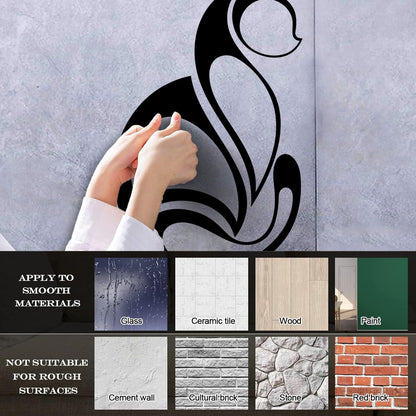 Abstract Cat Pet Animal Ation Wall Decals Multi Color Selection