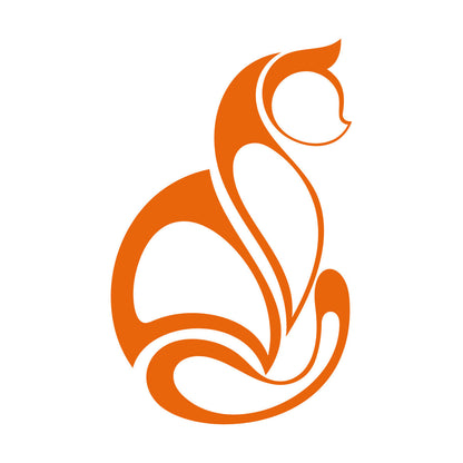 Abstract Cat Pet Animal Ation Wall Decals Multi Color Selection