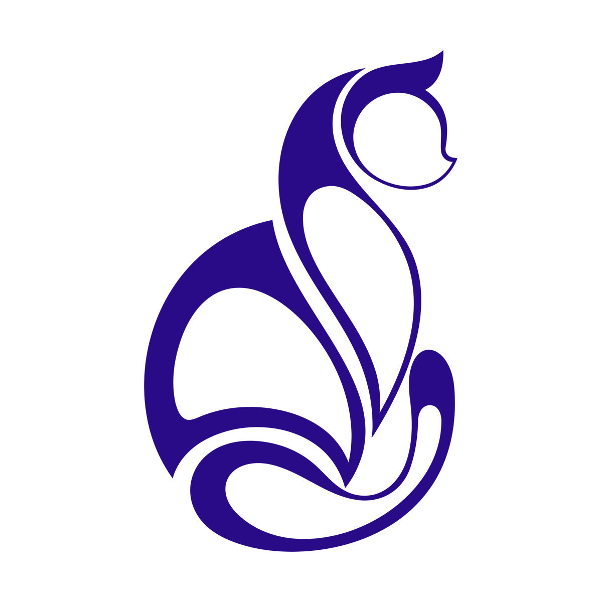 Abstract Cat Pet Animal Ation Wall Decals Multi Color Selection