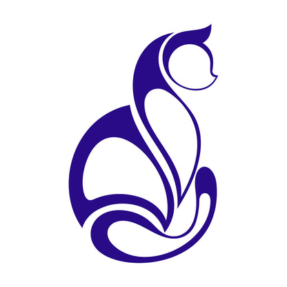 Abstract Cat Pet Animal Ation Wall Decals Multi Color Selection