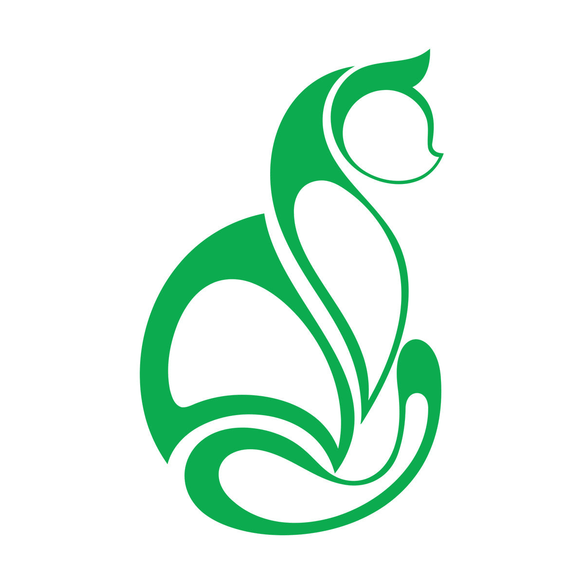 Abstract Cat Pet Animal Ation Wall Decals Multi Color Selection