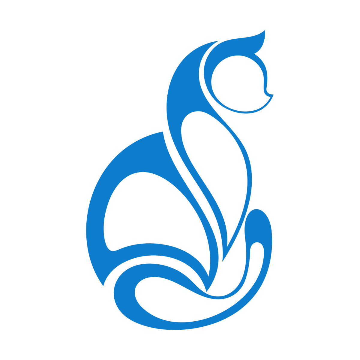 Abstract Cat Pet Animal Ation Wall Decals Multi Color Selection