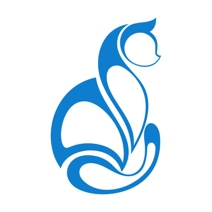 Abstract Cat Pet Animal Ation Wall Decals Multi Color Selection